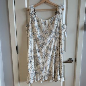 OLD NAVY White floral linen sundress, never worn!